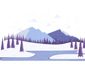 Vector Winter Landscape illustration