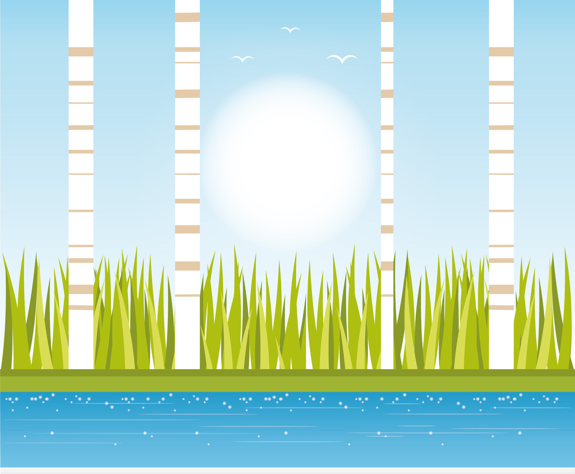 Vector Spring Landscape illustration