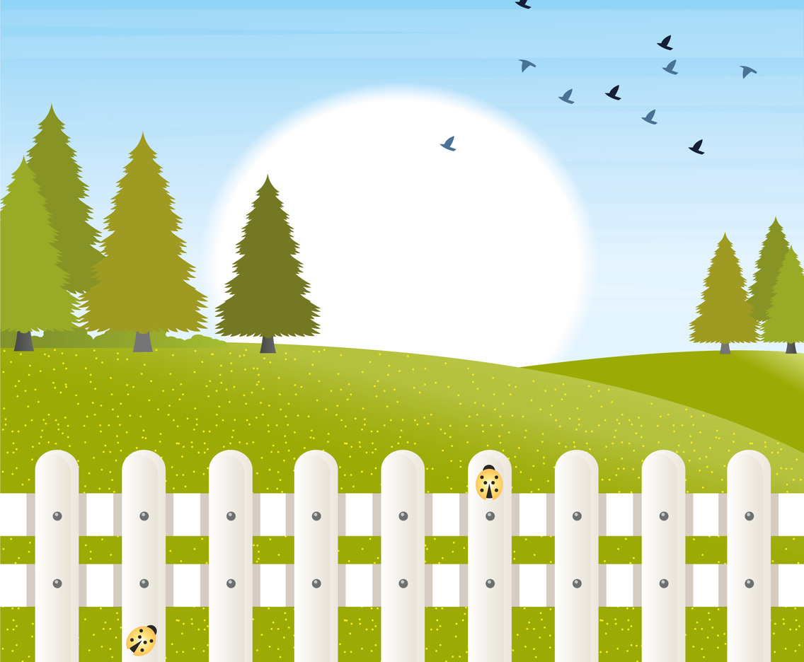 Vector Spring Landscape illustration