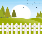 Vector Spring Landscape illustration