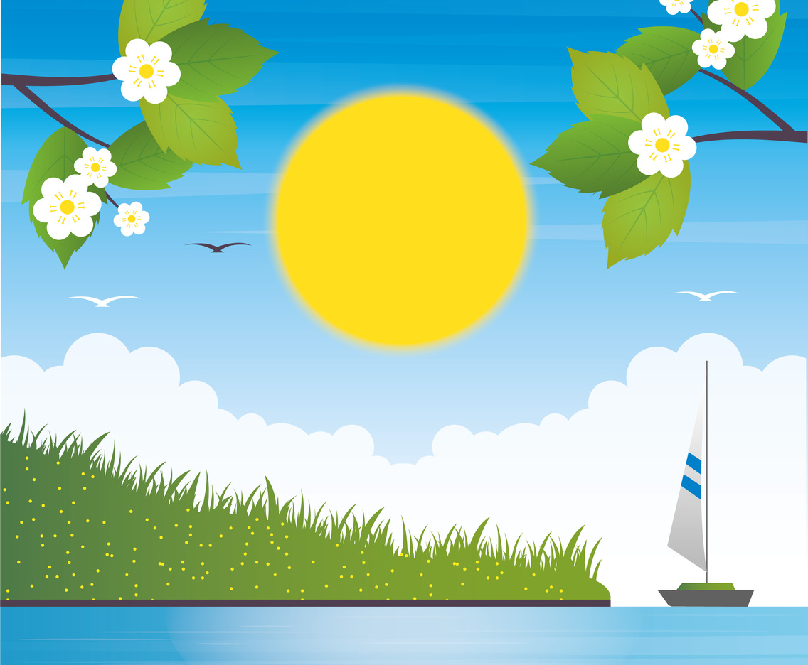 Vector Spring Landscape illustration