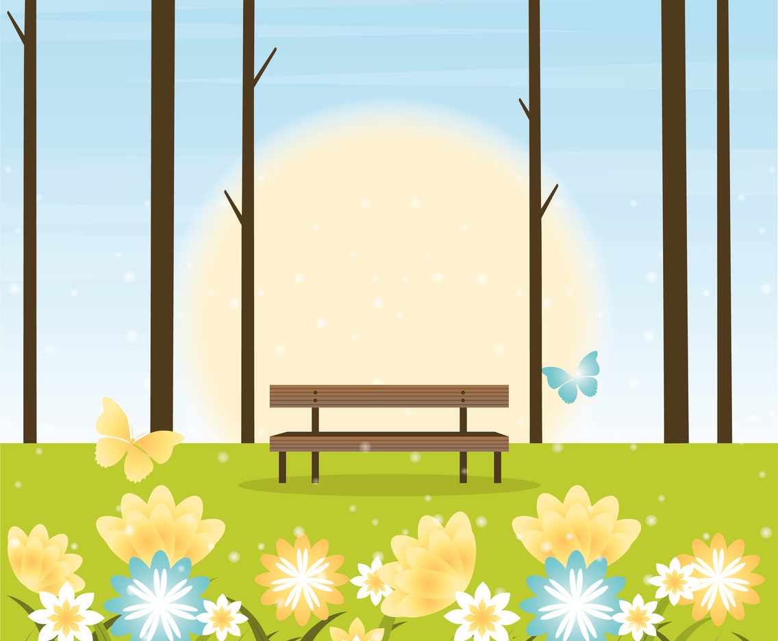 Vector Spring Landscape illustration