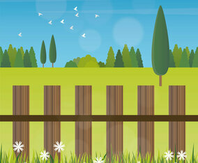 Vector Spring Landscape illustration