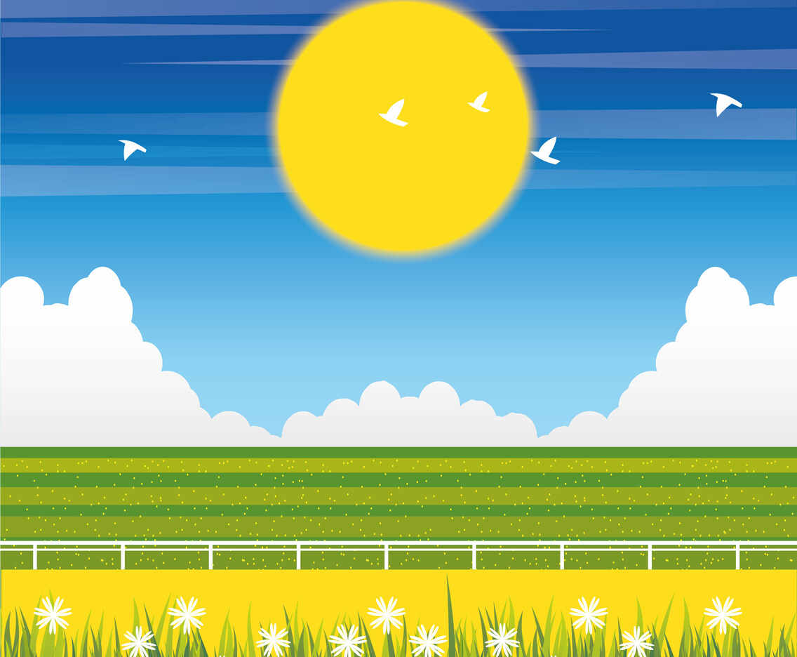 Vector Beautiful Spring Landscape illustration