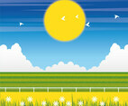 Vector Beautiful Spring Landscape illustration