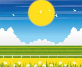 Vector Beautiful Spring Landscape illustration