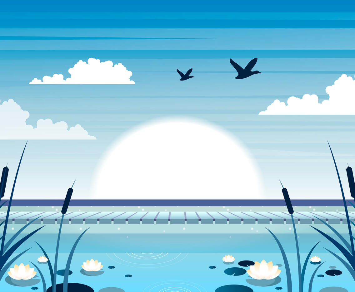 Vector Spring Landscape illustration