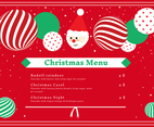 christmas dinner menu card