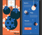Christmas Dinner Menu Template Vector