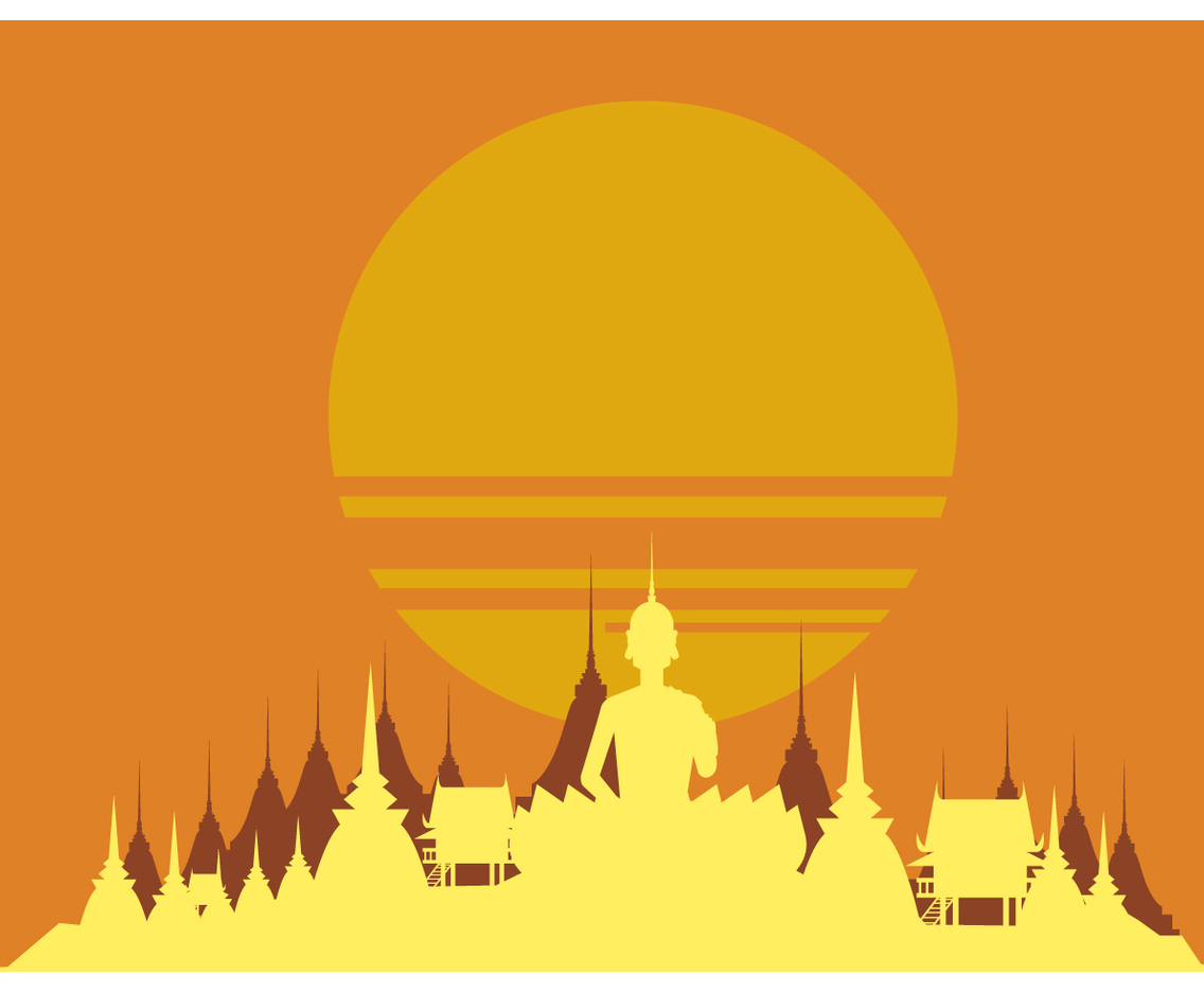 Bangkok Sunset Vector