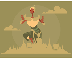 Abstract Bangkok Dancer Vector