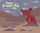 Ground Hog Day Illustration
