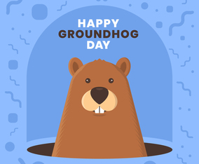 Ground Hog Funny Cute Design Card Template Invitations
