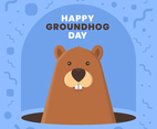 Ground Hog Funny Cute Design Card Template Invitations