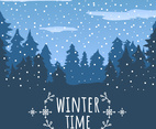 Winter Time Vector Background