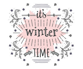 It’s Winter Time Vector