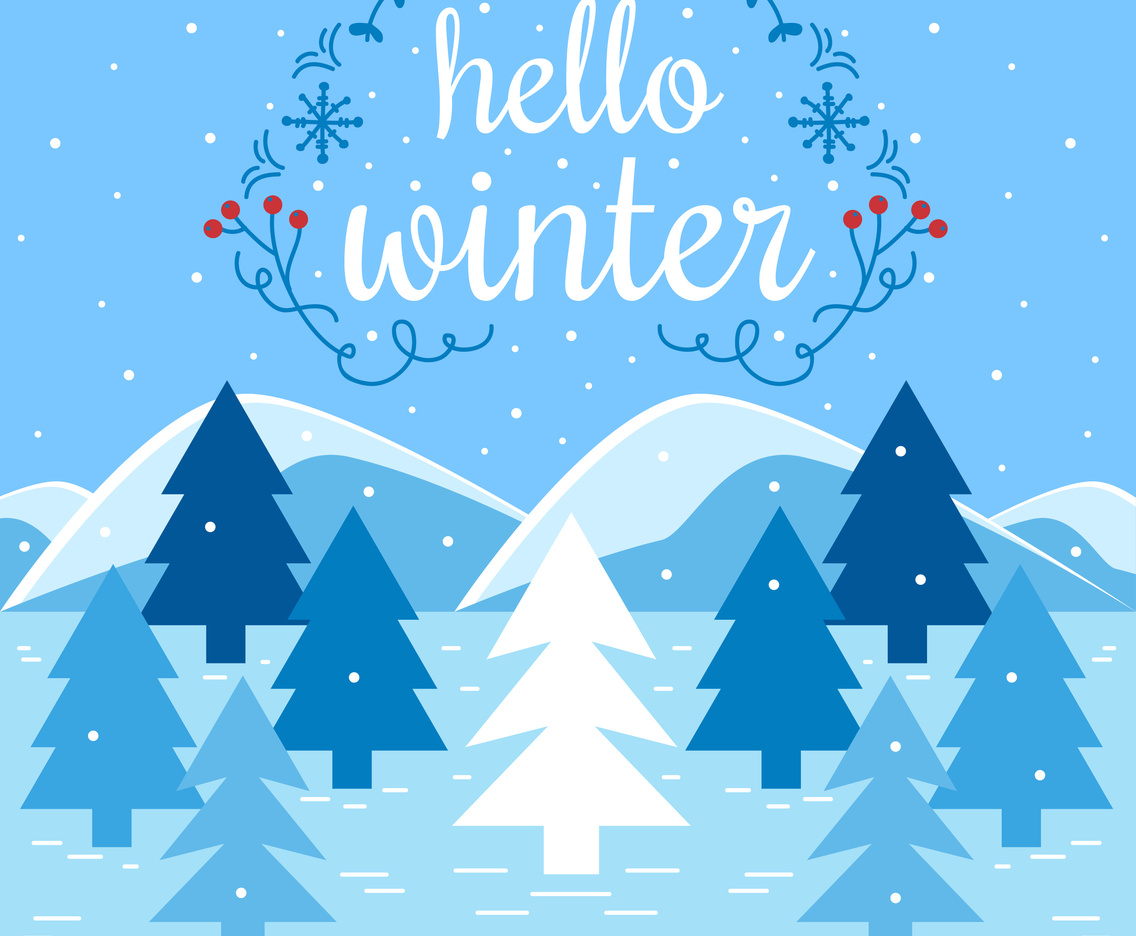 Hello Winter Vector Illustration