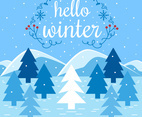Hello Winter Vector Illustration