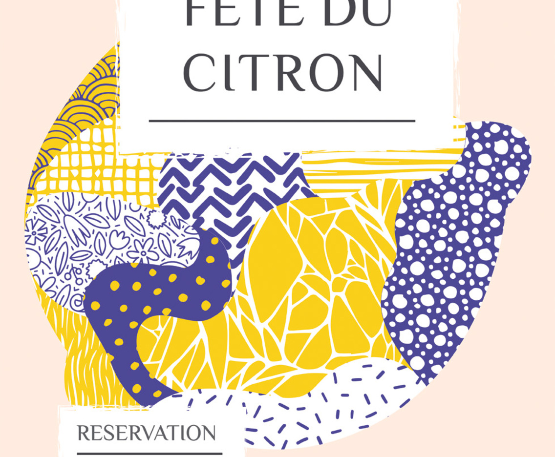 Menton France Lemon Festival Vector Design