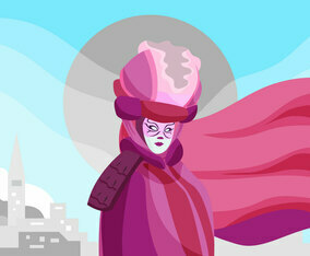 Carnevale Di Venezia Vector Background Illustration