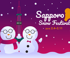 Amazing Sapporo Snow Festival Vectors