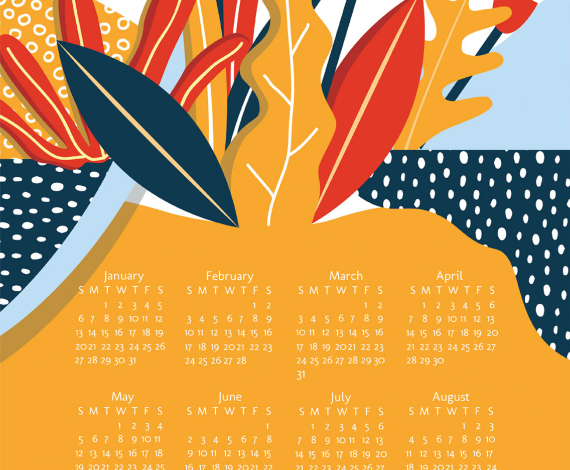 2019 Printable Calendar Vector Design