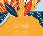 2019 Printable Calendar Vector Design