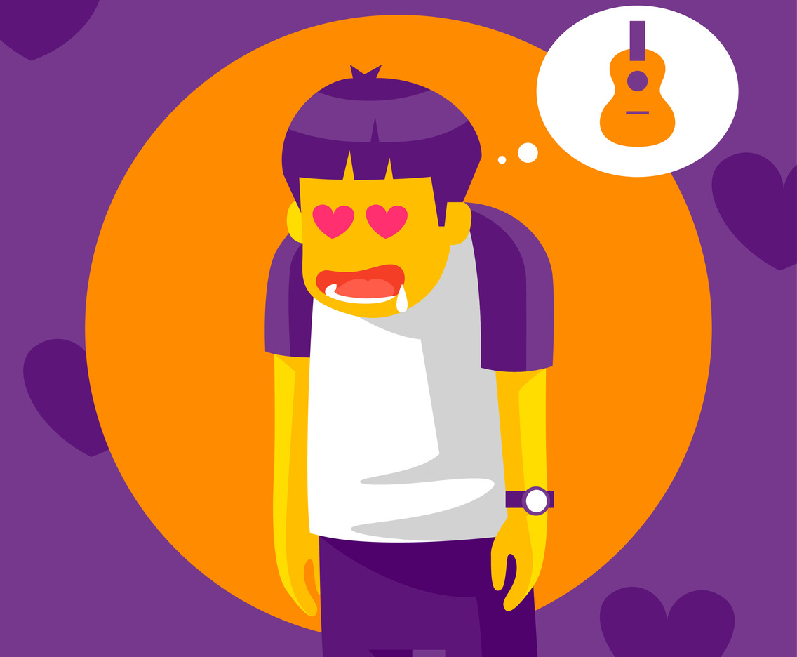 Boy With Heart Eyes Feeling Envy