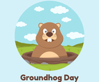 Groundhog Day Vector illustration