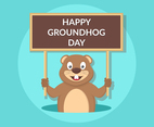 Groundhog Day Vector Illustration