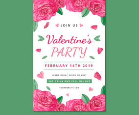 Cute Valentine's Poster Template