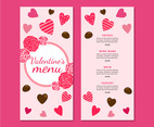 Lovely Valentines Menu With Hearts And Chocolate