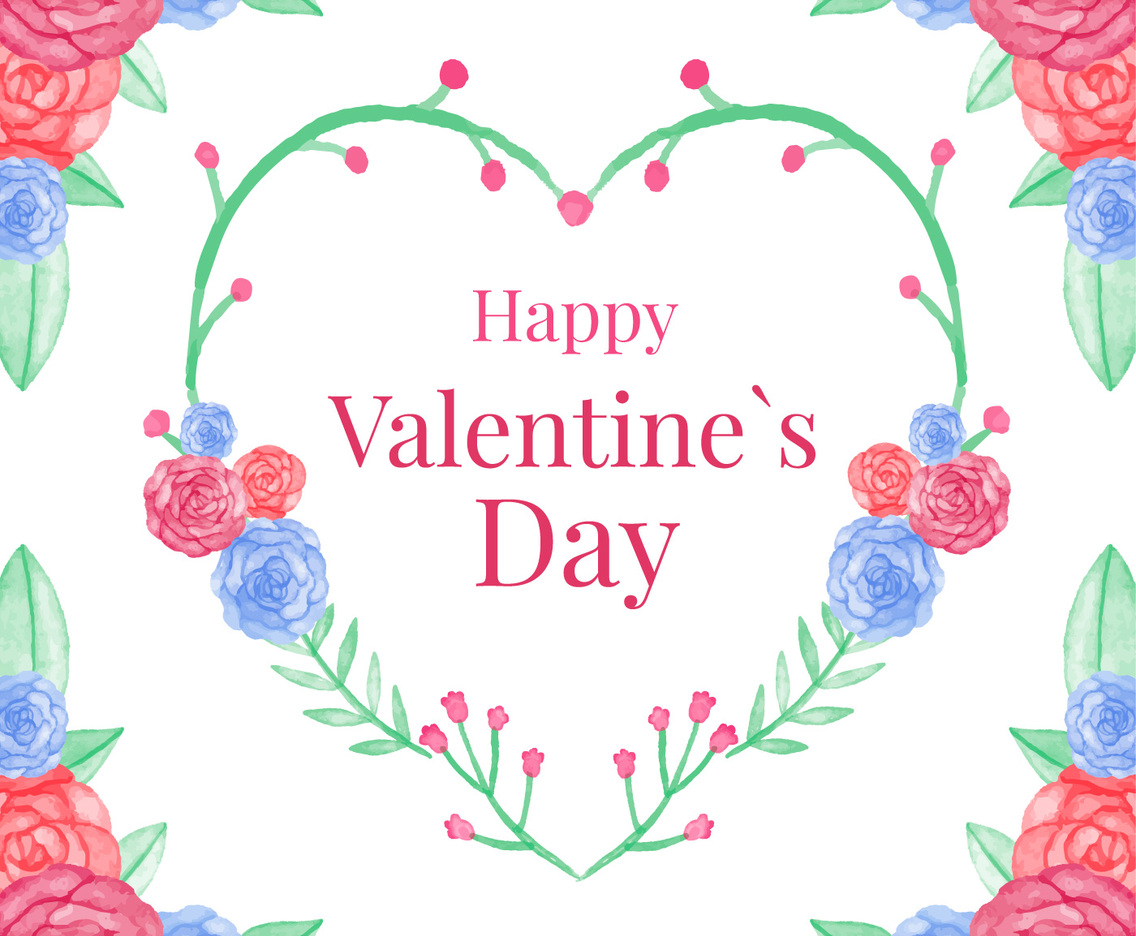 Cute Floral Valentine Heart