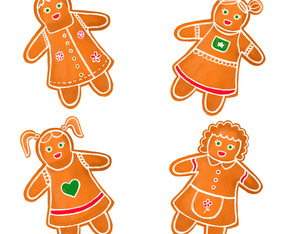 Cute Gingerbread Girls Collection