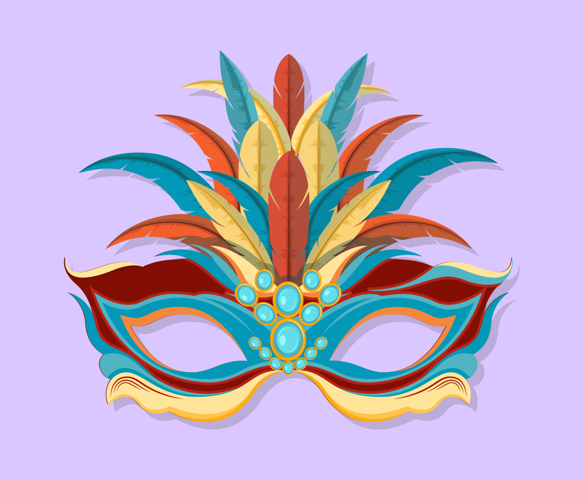 Carnevale Di Venezia Mask Vector Illustration