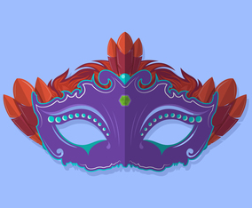 Carnevale Di Venezia Mask Vector Illustration