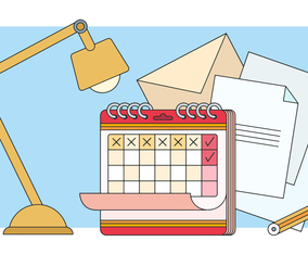 Organized Agenda Vector