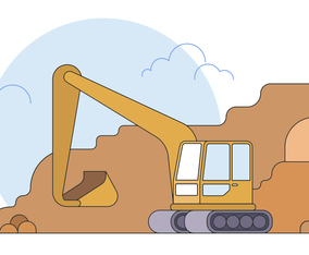 Backhoe Vector