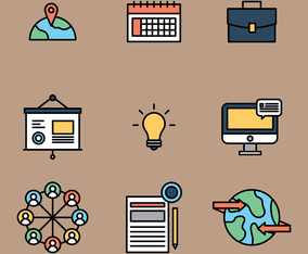 International Business Outlined Icons