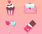 valentine's day element set vector