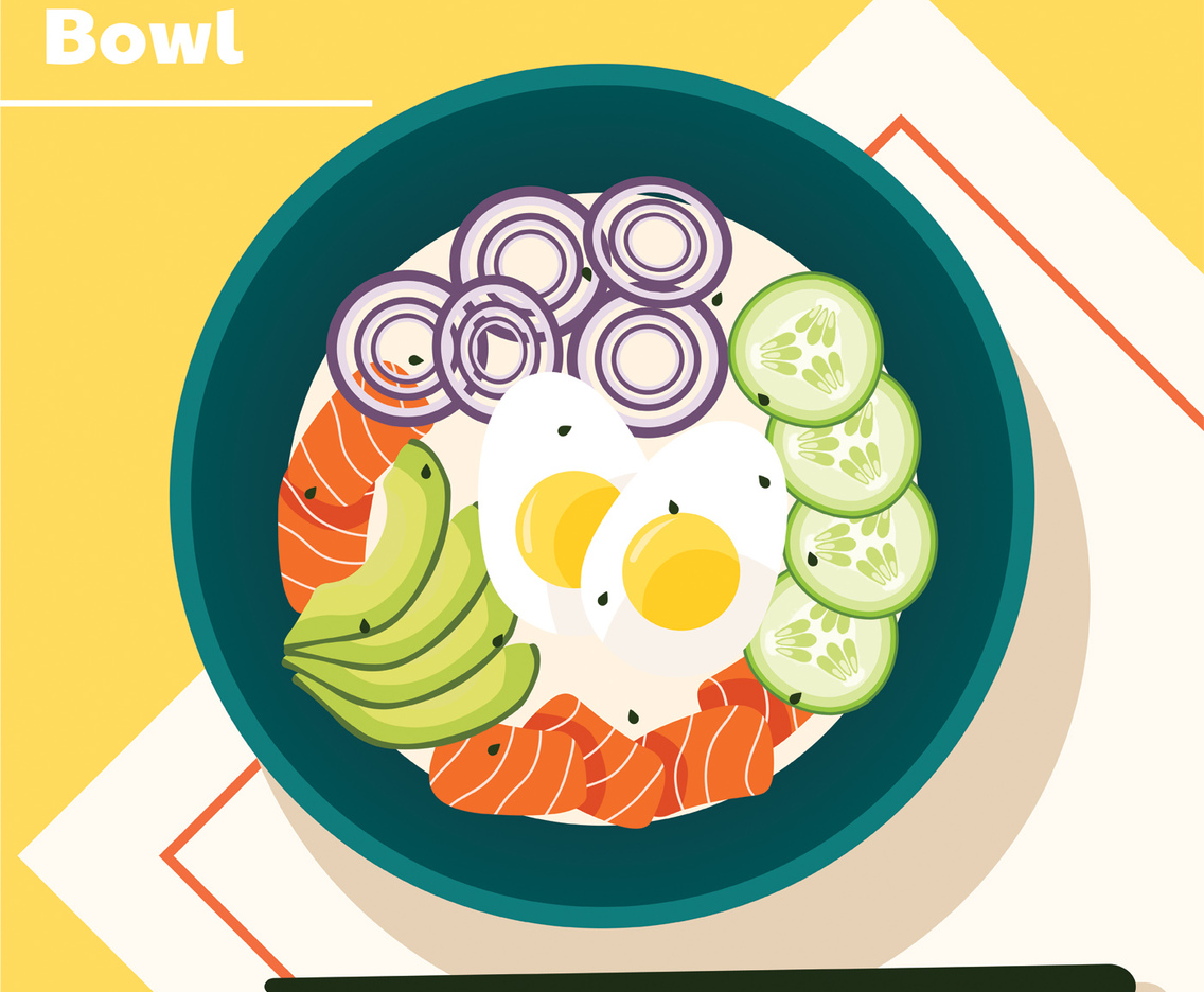 Poke Bowl Vector Design