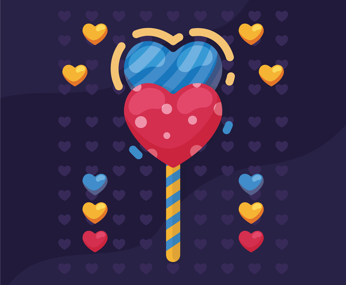Valentine candy hearts Vector