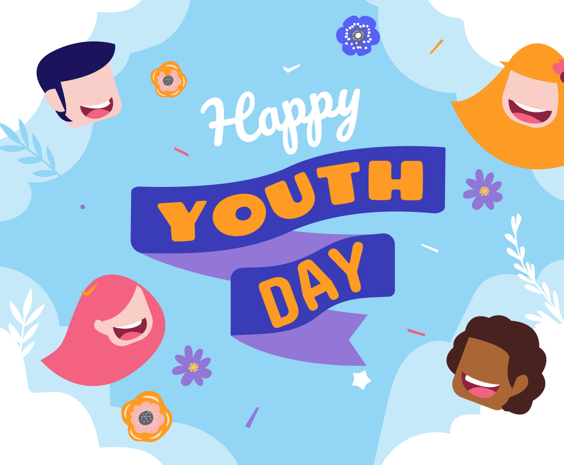 Celebrating World Youth Day Vector Background Illustration