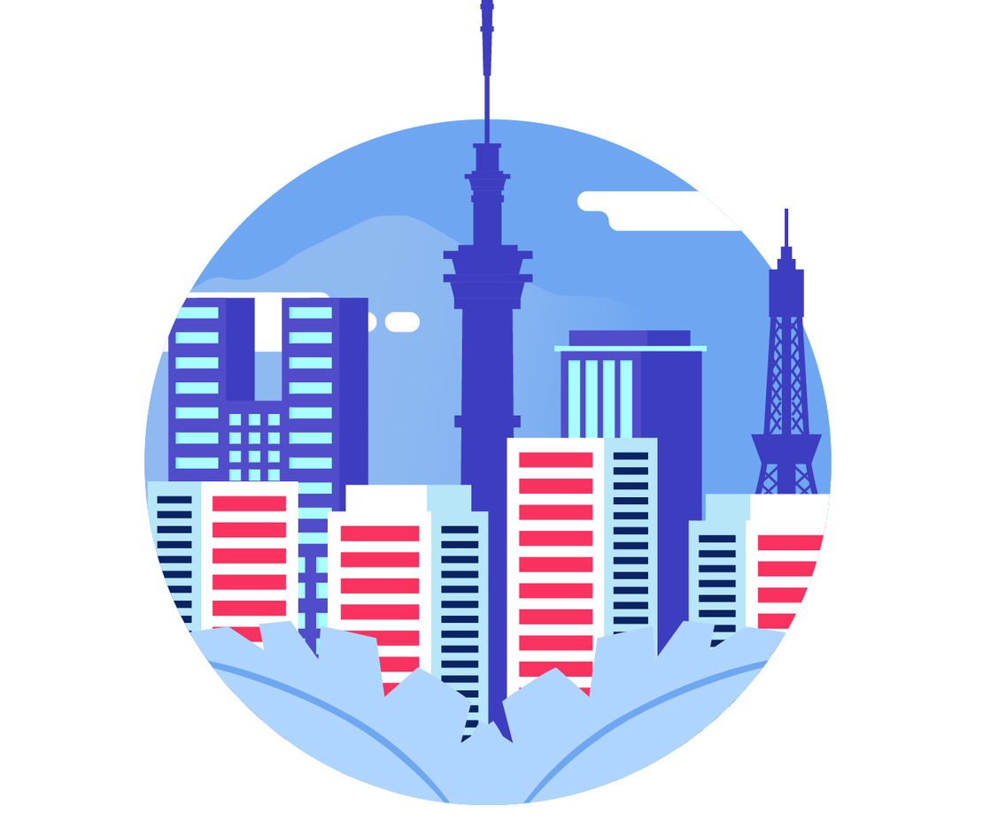 Tokyo Skyline Vector Illustration