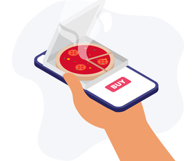 Online Food Order Vector Illustration