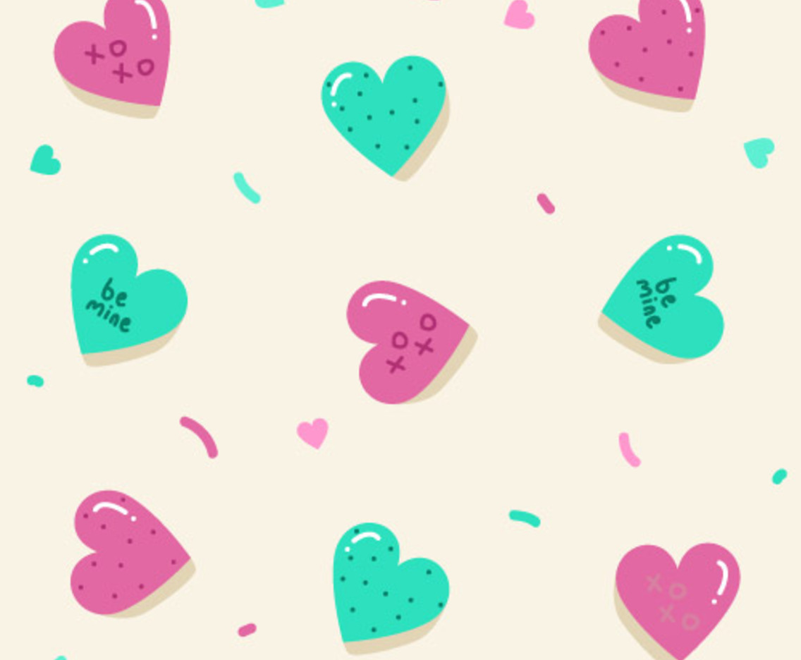 Valentine's Candy Hearts Vector