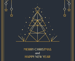 Geometric Holiday Card Vector