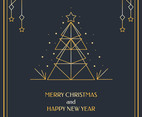 Geometric Holiday Card Vector