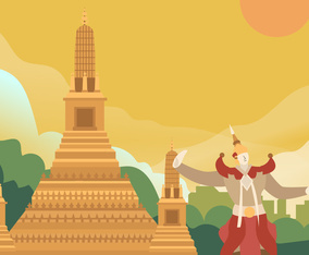 Traditional Dancer In Bangkok View