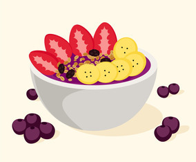color acai bowl